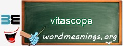 WordMeaning blackboard for vitascope